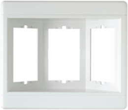 Three-Gang Recessed TV Box, White - Low-Voltage Connector Compatible