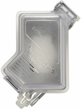 Weatherproof 1-Gang Cover, Clear, Single Receptacle Plate 1.405/1.595 Inch