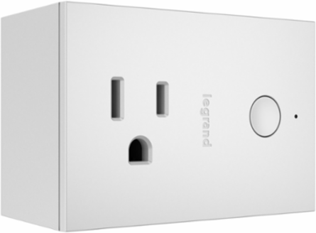 Smart Plug-In Switch, 120V, Polycarbonate, Wireless Compatible, White