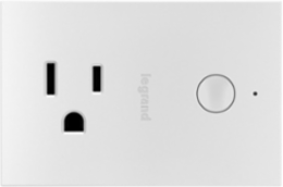 Smart Plug-In Switch, 120V, Polycarbonate, Wireless Compatible, White