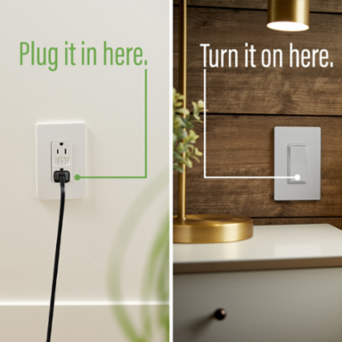 radiant® Easy Switched Outlet Kit, White