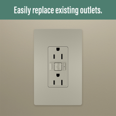 Radiant Smart 15A Outlet, Nickel Finish, App-Controlled