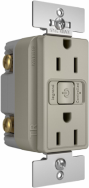 Radiant Smart 15A Outlet, Nickel Finish, App-Controlled
