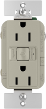 Radiant Smart 15A Outlet, Nickel Finish, App-Controlled
