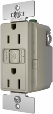 Radiant Smart 15A Outlet, Nickel Finish, App-Controlled