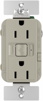 Radiant Smart 15A Outlet, Nickel Finish, App-Controlled