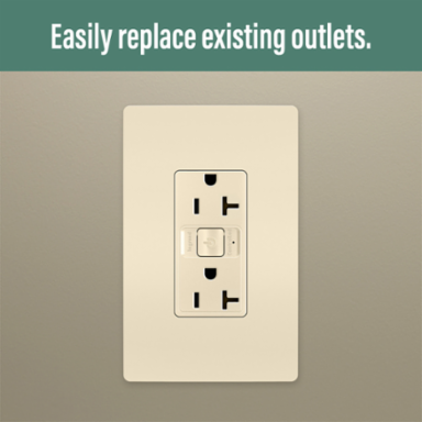 radiant® Smart 20A Outlet with Netatmo, Light Almond