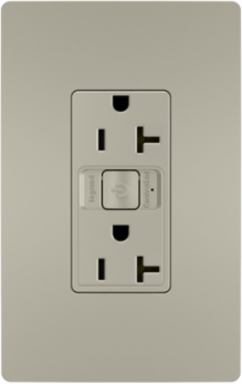 Smart 20A Outlet with Netatmo, Nickel, Matte Finish, Polycarbonate