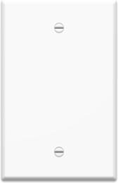 1-Gang, Blank Oversized Wall Plate, White WP3300-WH
