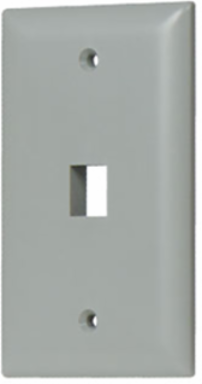 1-Gang, 1-Port Wall Plate, Gray WP3401-GY