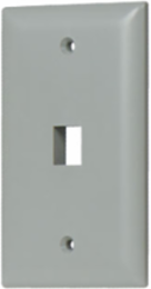 1-Gang, 1-Port Wall Plate, Gray WP3401-GY