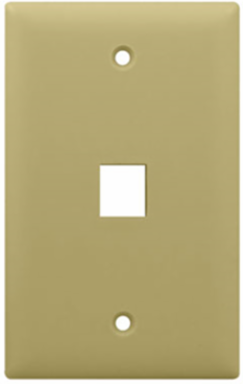 1-Gang, 1-Port Wall Plate, Ivory WP3401-IV
