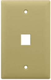 1-Gang, 1-Port Wall Plate, Ivory WP3401-IV