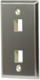 1-Gang, 2-Port Wall Plate, Stainless Steel WP3402-SS
