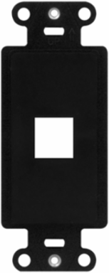 DECORATOR 1PORT OUTLET STRAP BLACK