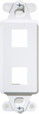 DECORATOR 2PORT OUTLET STRAP WHITE