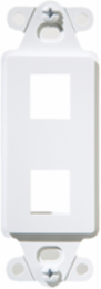 DECORATOR 2PORT OUTLET STRAP WHITE