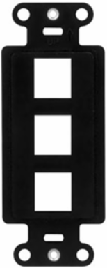 3-Port Decorator Outlet Strap, Black WP3413-BK