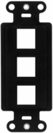 3-Port Decorator Outlet Strap, Black WP3413-BK