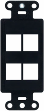 4-Port Decorator Outlet Strap, Black WP3414-BK