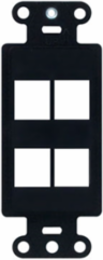 4-Port Decorator Outlet Strap, Black WP3414-BK