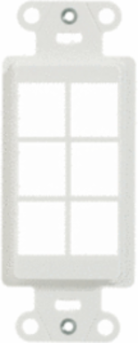 6-Port Decorator Outlet Strap, White WP3416-WH