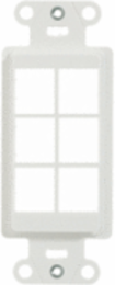 6-Port Decorator Outlet Strap, White WP3416-WH
