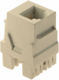6P6C Keystone Connector, Light Almond