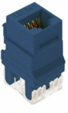 CAT 5E RJ45 T568A/B KEYSTONE CONNECTOR, BLUE