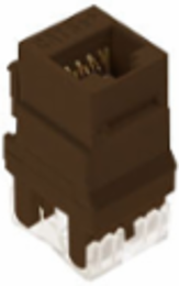 CAT 5E RJ45 T568A/B KEYSTONE CONNECTOR, BROWN
