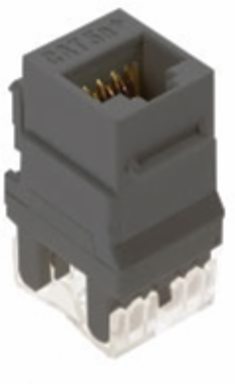 CAT 5E RJ45 T568A/B KEYSTONE CONNECTOR, GREY