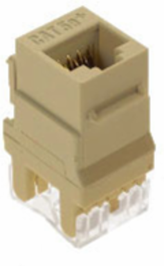 CAT 5E RJ45 T568A/B KEYSTONE CONNECTOR, IVORY