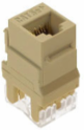 CAT 5E RJ45 T568A/B KEYSTONE CONNECTOR, IVORY