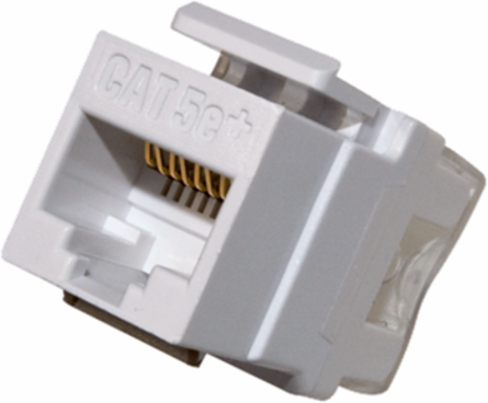 Category 5e RJ45 Keystone Connector, White