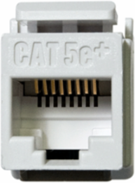 CAT 5E RJ45 T568A/B KEYSTONE CONNECTOR, WHITE