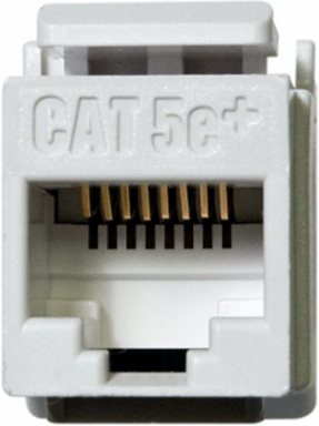 CAT 5E RJ45 T568A/B KEYSTONE CONNECTOR, WHITE (CONTRACTOR PACK)