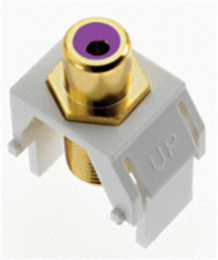 Purple RCA to F-Connector, White