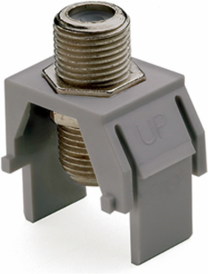 Non-Recessed Nickel F-Connector, Gray