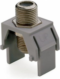 Non-Recessed Nickel F-Connector, Gray