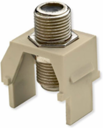 Non-Recessed Nickel F-Connector, Ivory
