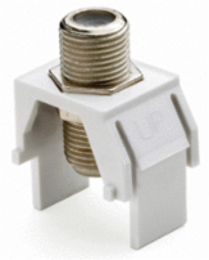 Non-Recessed Nickel F-Connector, White