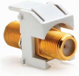 Recessed Gold F-Connector, White WP3480-WH