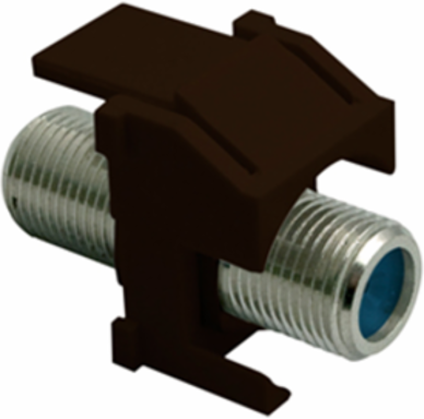 Recessed Nickel Self-Terminating F-Connector, Brown WP3481-BR