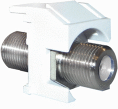 Recessed Nickel Self-Terminating F-Connector, White