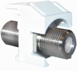 Recessed Nickel Self-Terminating F-Connector, White