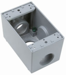 Weatherproof 1 Gang Deep Box, 2.75 Inch Depth, 2.82 Inch Width, Gray
