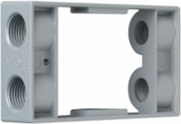 One Gang Weatherproof Extension Ring, Gray, 9.5 Cu. In.