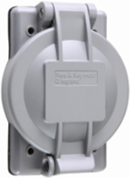 Weatherproof Cover for Flanged Inlet/Outlet, 1.96 Inch Diameter Opening