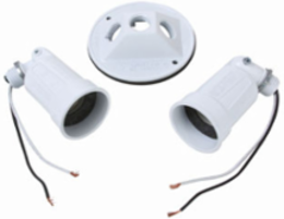 Weatherproof Outdoor Lampholder Kit with Adjustable 180-Degree Positioning
