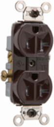 20A 125V Commercial Grade Tamper-Resistant Weather-Resistant Duplex Receptacle, Brown, 0.78 Inch Depth, 2.635 Inch Height, 1.322 Inch Width